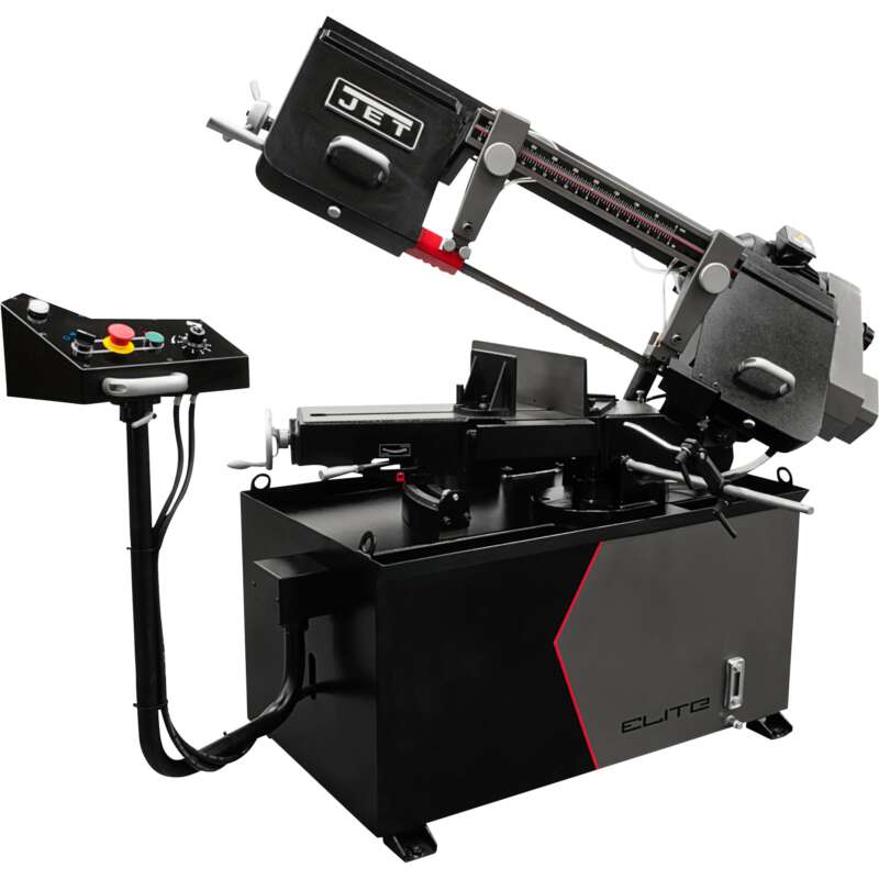 JET Elite Horizontal Metal Cutting Variable Speed Mitering Band Saw 8in x 13in 1 5 HP 115 230V