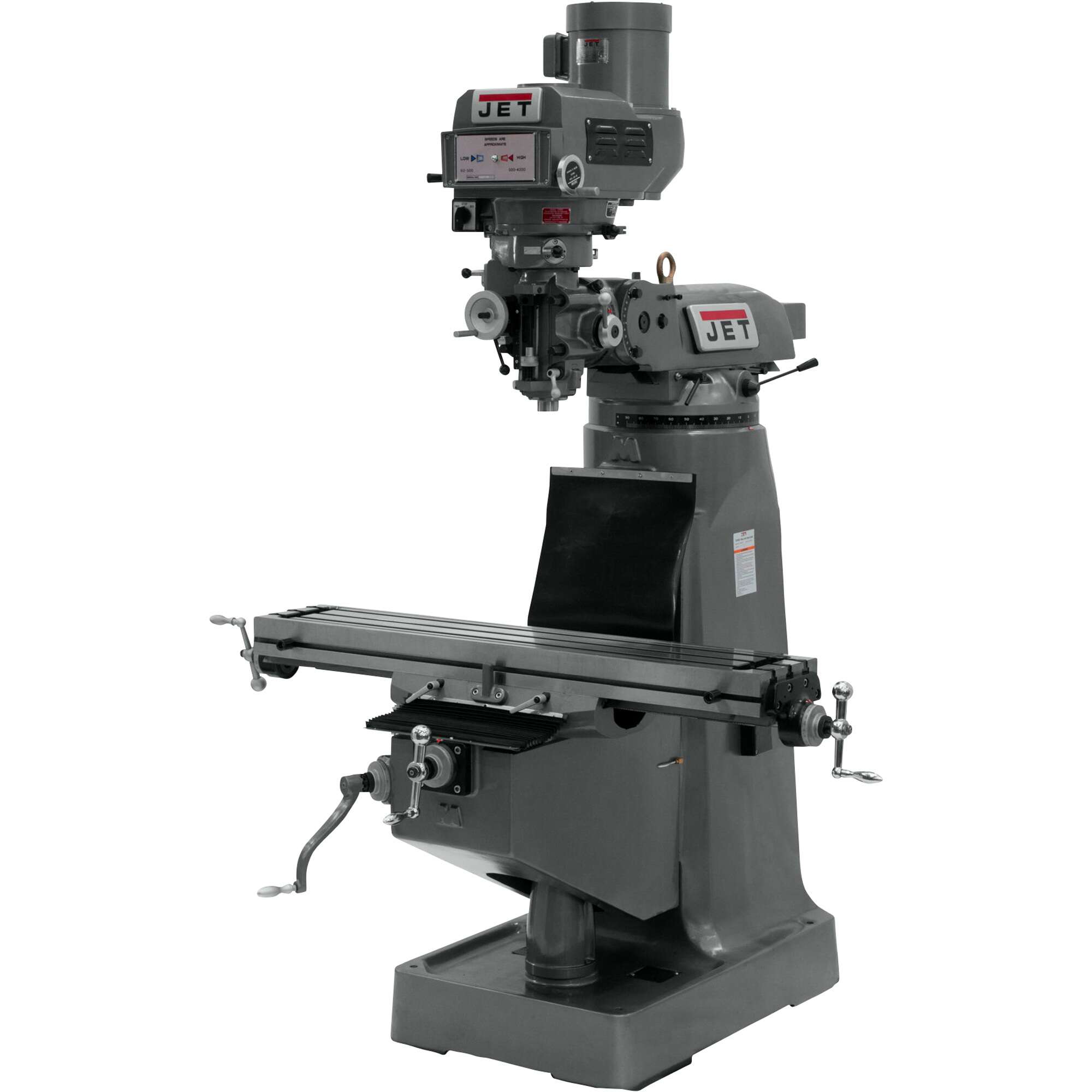 JET Variable Speed Turret Milling Machine 9in x 49in 230 460 Volt 3 Phase