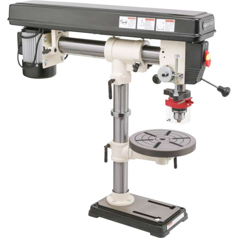 SHOP FOX Radial Benchtop Drill Press 5 Speed 17in Swing 1 2 HP 110V1